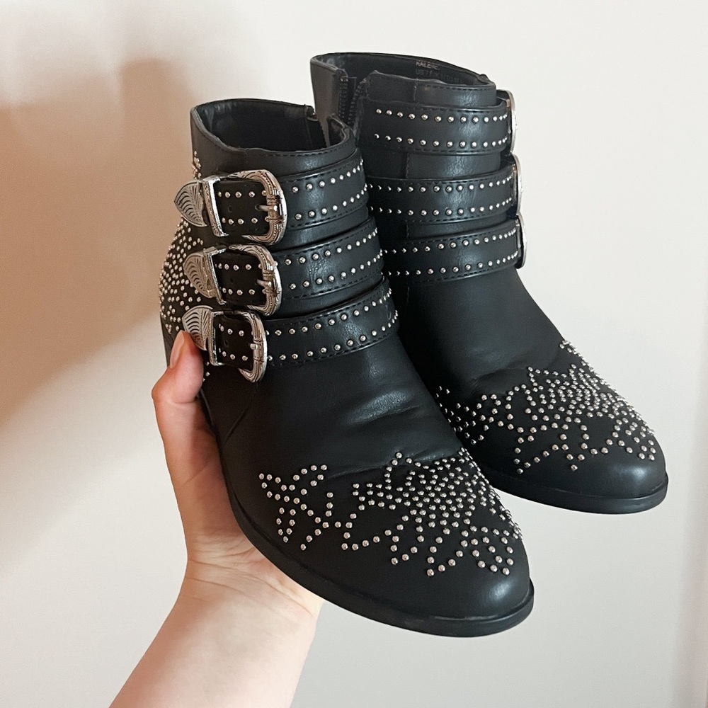 Black Western Booties